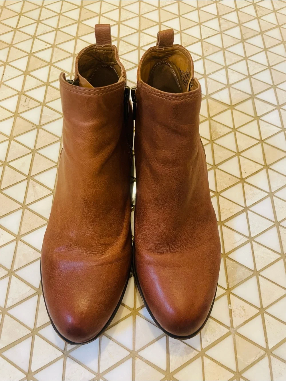Lucky Brand Basel Bootie Ankle Boots Women’s Size 10 Brown Leather